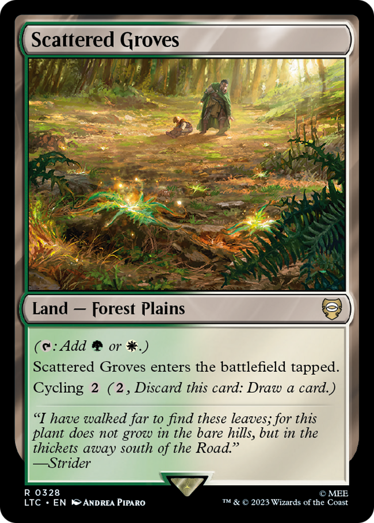dogmeat mtg card Scattered Groves [The Lord of the Rings: Tales of Middle-Earth Command