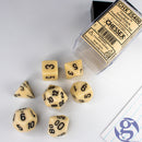 CHX 25400 Ivory/Black Opaque Polyhedral 7 Die Set