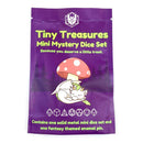Tiny Treasures Mystery Pack of One 10mm Mini Dice Set and 1 Enamel Pin