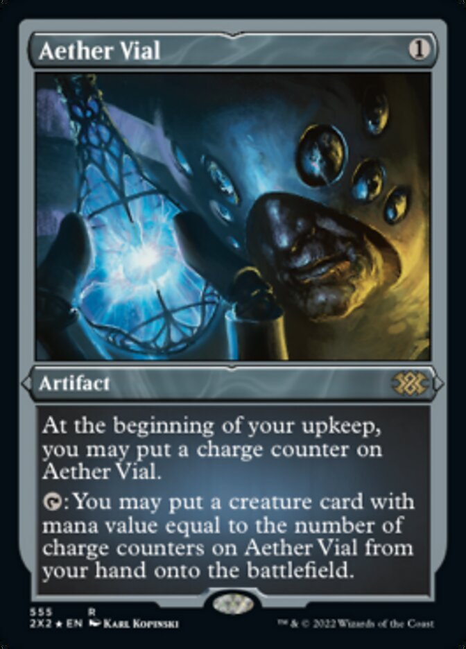 mtg aether cards FOIL Vial from Kaladesh Invention Magic the Gathering Proxy Crew up unique vehicles and mounts as you discover which racing team best suits your style Aether Vial (Foil Etched) [Double