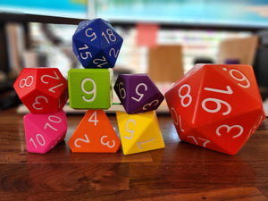 2 Inch Polyhedral Set (7 Dice) Zucati Big Foam Dice