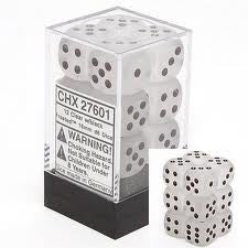 CHX 27606 Frosted: Clear/Black d6 (12)