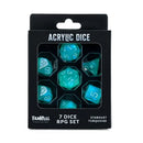 Acrylic Dice : Stardust Turquoise
