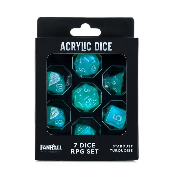 Acrylic Dice : Stardust Turquoise