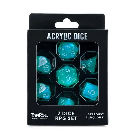 Acrylic Dice : Stardust Turquoise