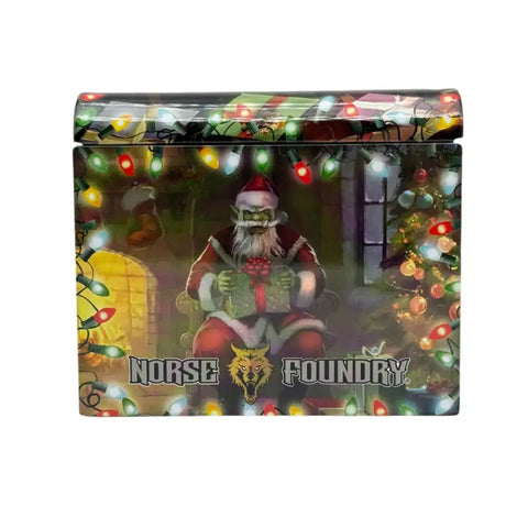 Holiday Orc Mystery Gemstone or Glass Dice Set with Premium Holiday Book Tin