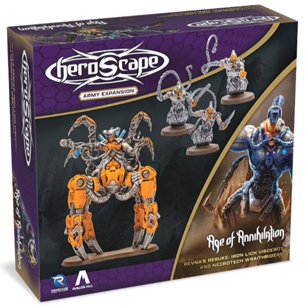 Heroscape: Army Expansion- Revna’s Rebuke: Iron Lich Viscerot and Necrotech Wraithriders (Pre-Order)