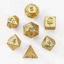 Unseelie Mini Metal Rpg Dice Set - Gold
