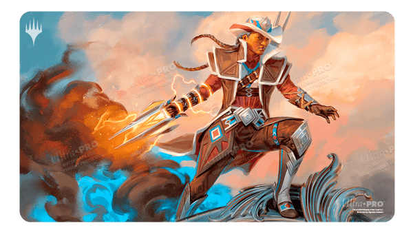 Outlaws of Thunder Junction Annie Flash, The Veteran Standard Gaming Playmat Key Art for Magic: The Gathering