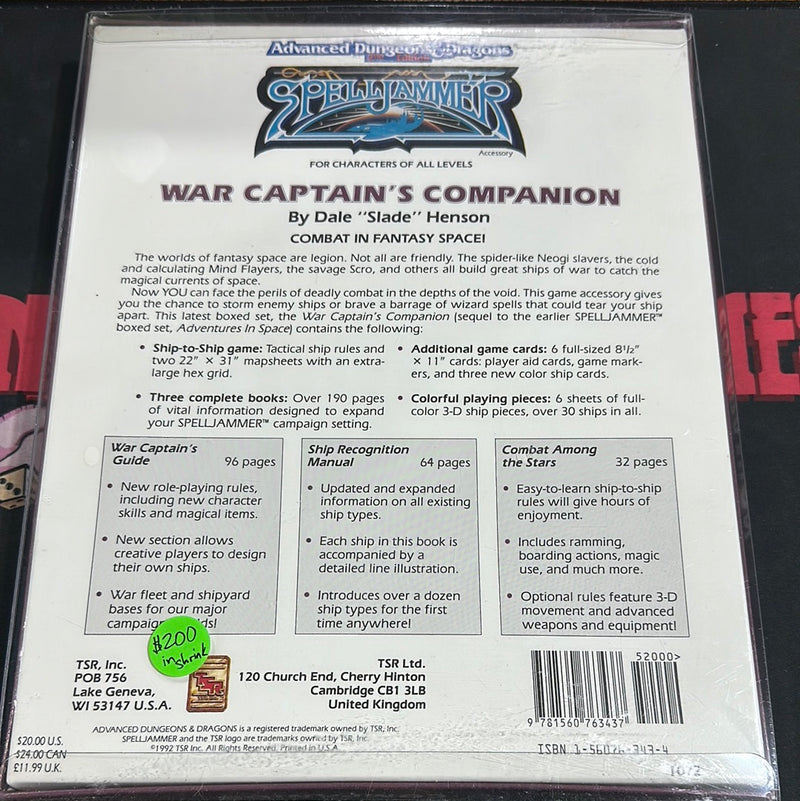Advanced Dungeons & Dragons 2E: Spelljammer - War Captain’s Companion (in original shrink)