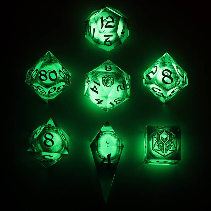 Sharp Edge Liquid Core Resin - Glow in the Dark - Green