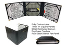 Three-panel faux leather DM screen / accessories folder