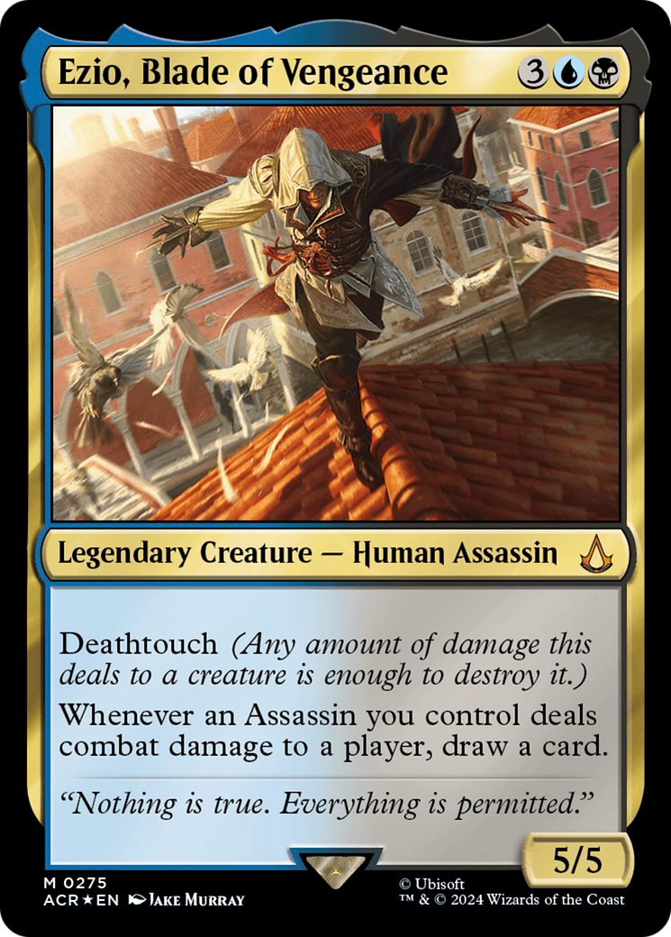 assassins mtg cards Magic: the Gathering - Royal Assassin featuring sleek card designs and mechanics that reward cunning plays Ezio, Blade of Vengeance [Assassin's