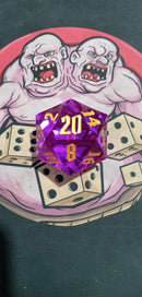 Huge 55mm D20 - Purple/Gold
