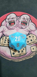 Huge Silicone 55mm D20 - Blue Glowing