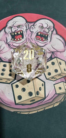 Huge 55mm D20 - Clear Bubbles