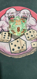 Huge 55mm D20 - Green Bubbles