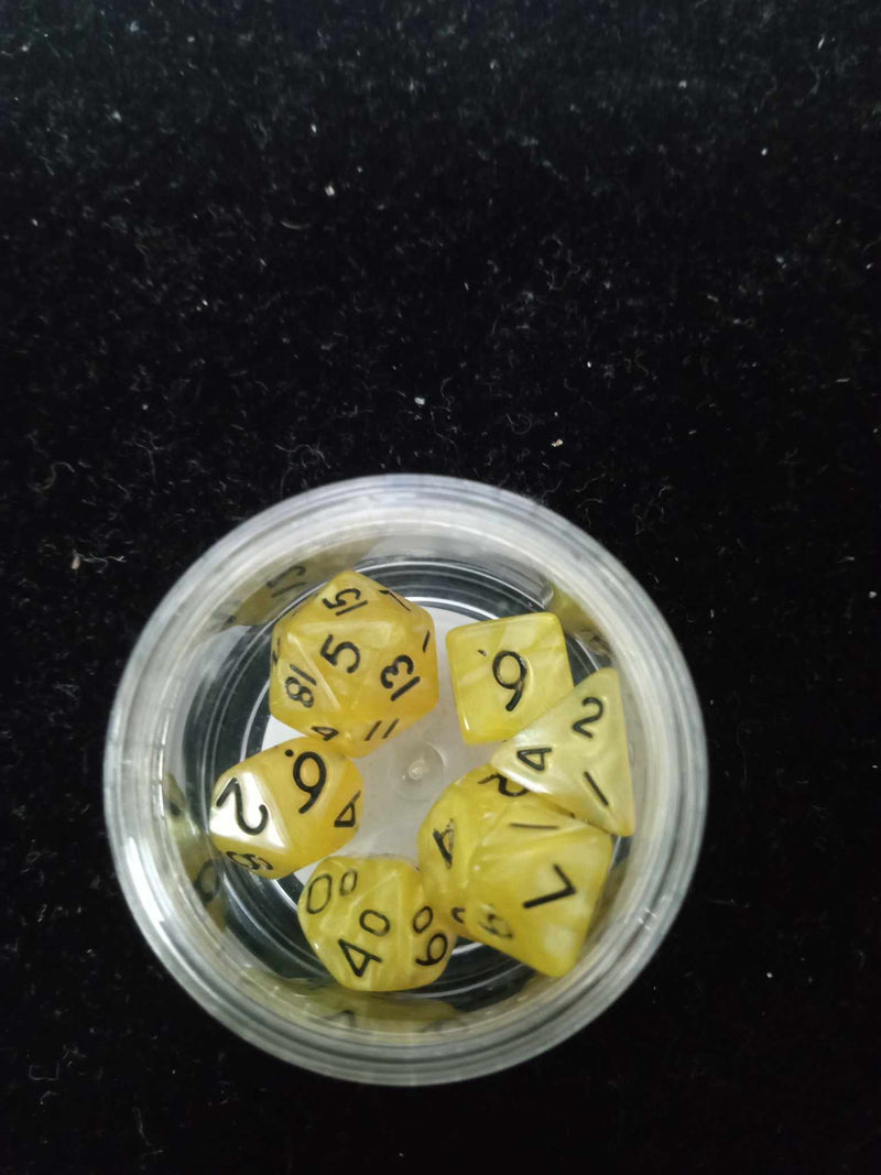 10MM Mini Dice - Yellow W/ Black