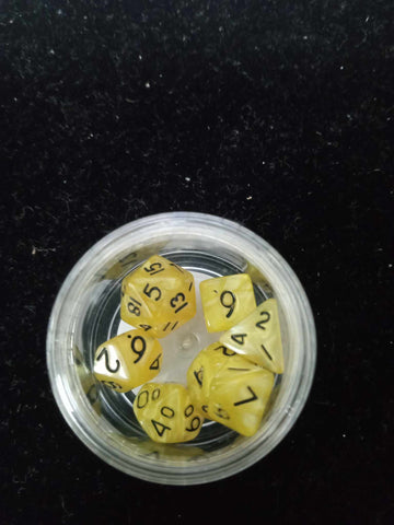 10MM Mini Dice - Yellow W/ Black