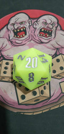 Huge Silicone 55mm D20 - Lime Green Glowing
