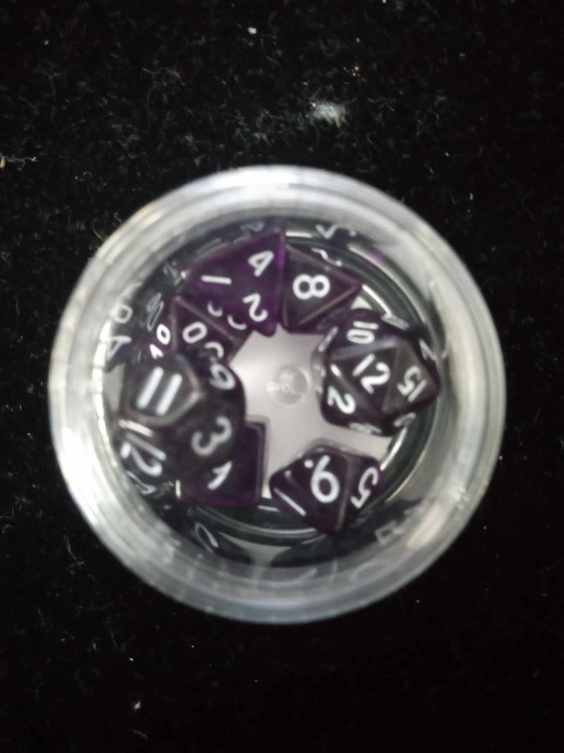 10MM Mini Dice - Dark Purple W/ White