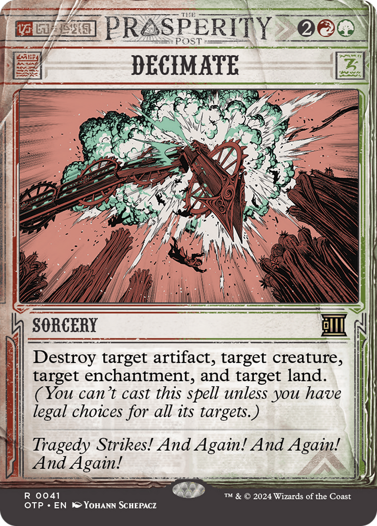 mtg cards that destroy artifacts Gate to Phyrexia put that many +1/+1 counters or charge counters on an artifact you control. Decimate [Outlaws of Thunder Junction: