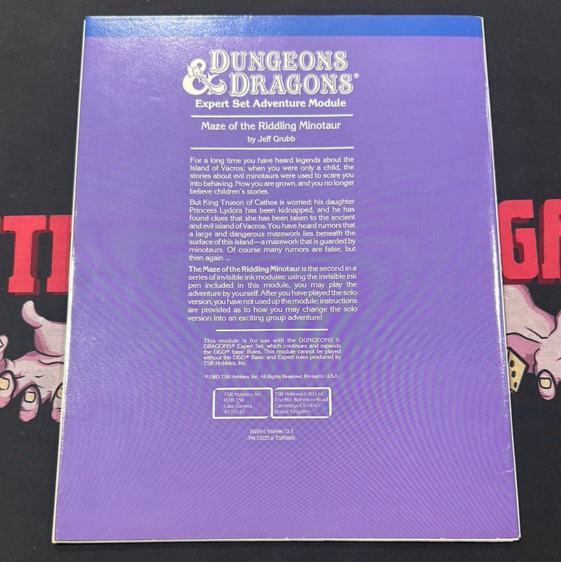 Dungeons & Dragons 1E: Maze of the Riddling Minotaur M2