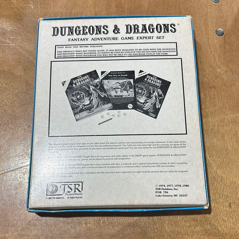 Dungeons & Dragons 1E: Expert Set (2nd Printing) A