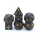 Matt Black with Gold Barbarian Dice Set
