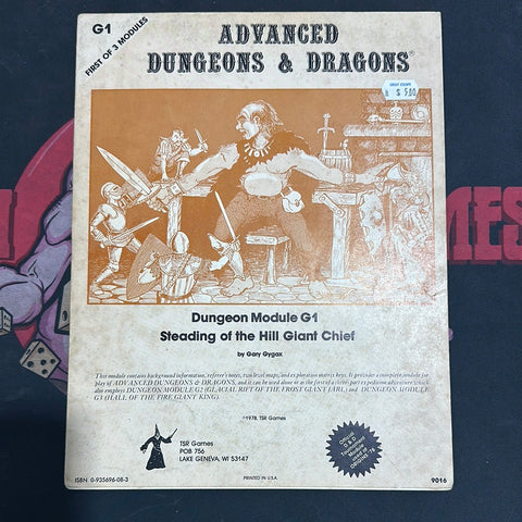 Advanced Dungeons & Dragons 1E - Steading of the Hill Giant Chief (Mono Cover) C