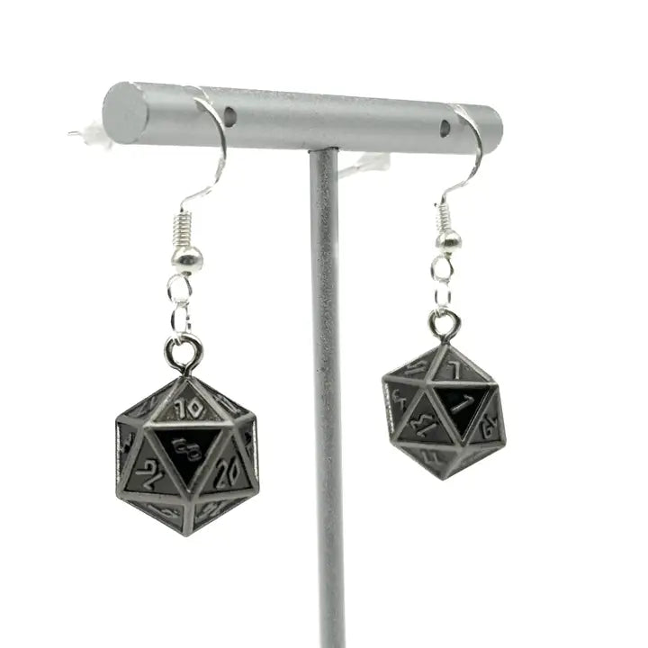 Cursed Blade - Ioun Stone D20 Dice Earrings