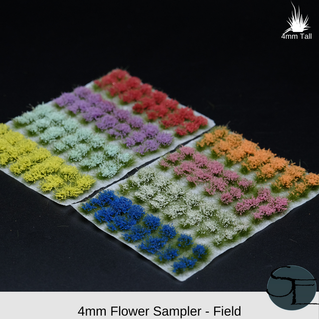 4mm Field Self-Adhesive Flower Tufts (Sampler)