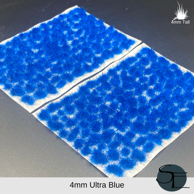 4mm Ultra Blue Self-Adhesive Grass Tufts