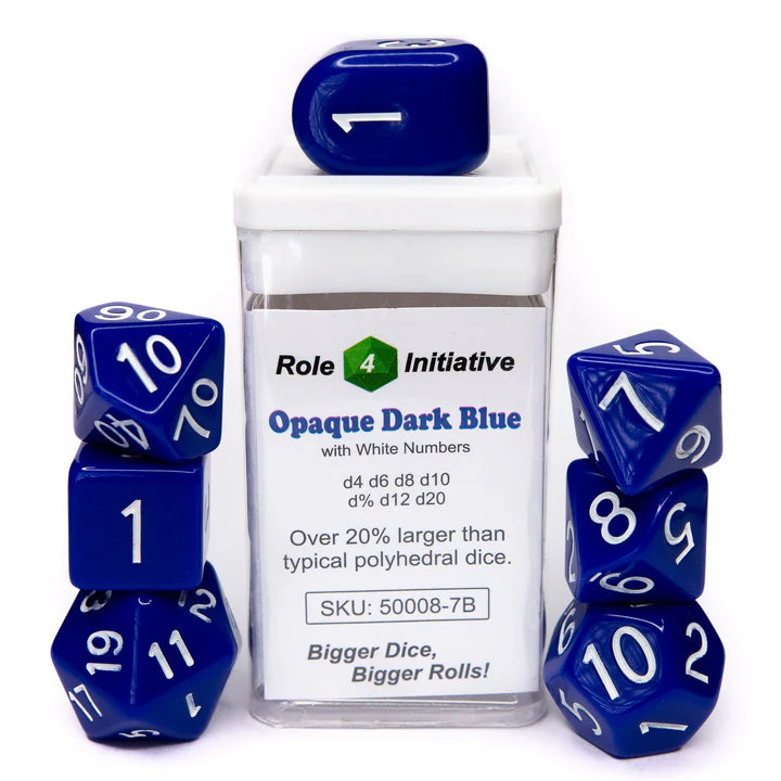 Opaque Dark Blue - Set of 7 Dice