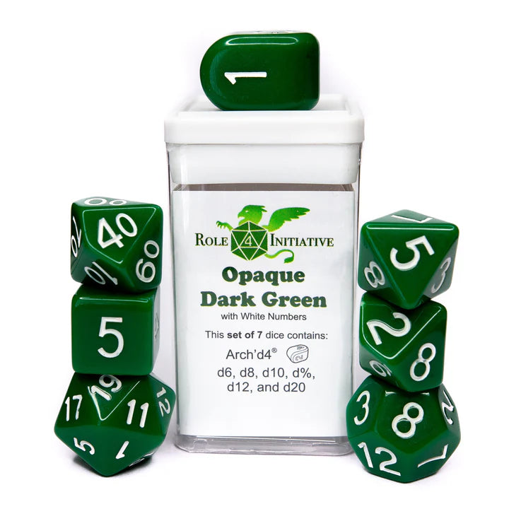 Opaque Dark Green - Set of 7 Dice