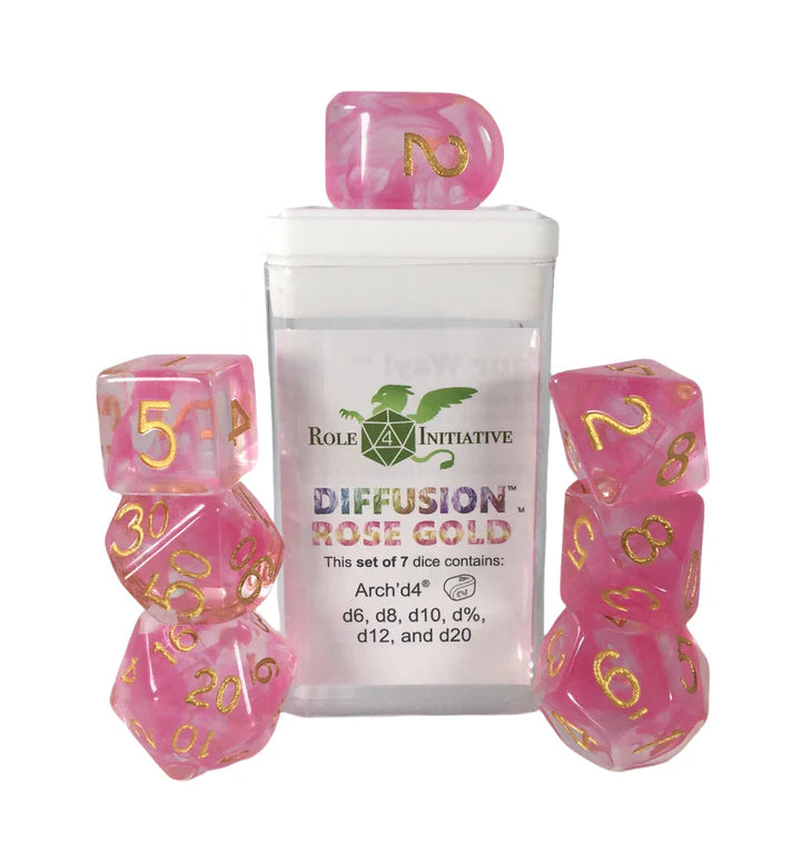 Diffusion Rose Gold - Set of 7 Dice