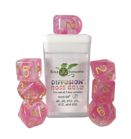 Diffusion Rose Gold - Set of 7 Dice