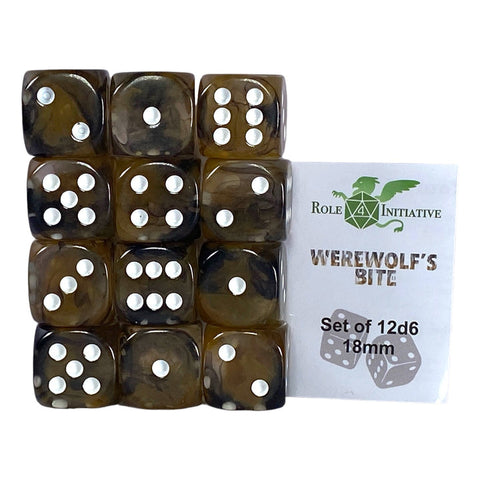 Diffusion Werewolf's Bite - Set of 12d6 pips 18mm w/ all pips
