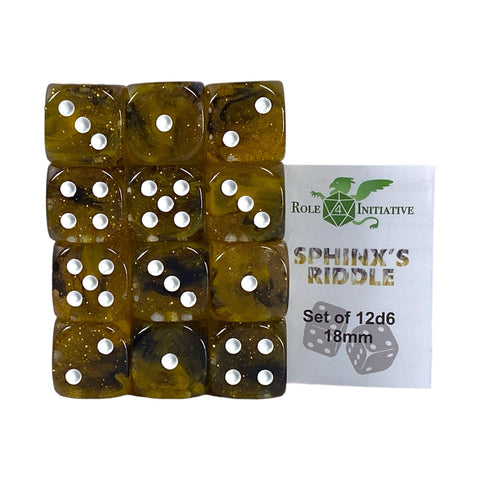 Diffusion Sphinx's Riddle - Set of 12d6 pips 18mm w/ all pips