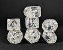 Diffusion™ Holi-Dice - Falling Snow - Set of 7 Dice w/ symbols on d6 & d20