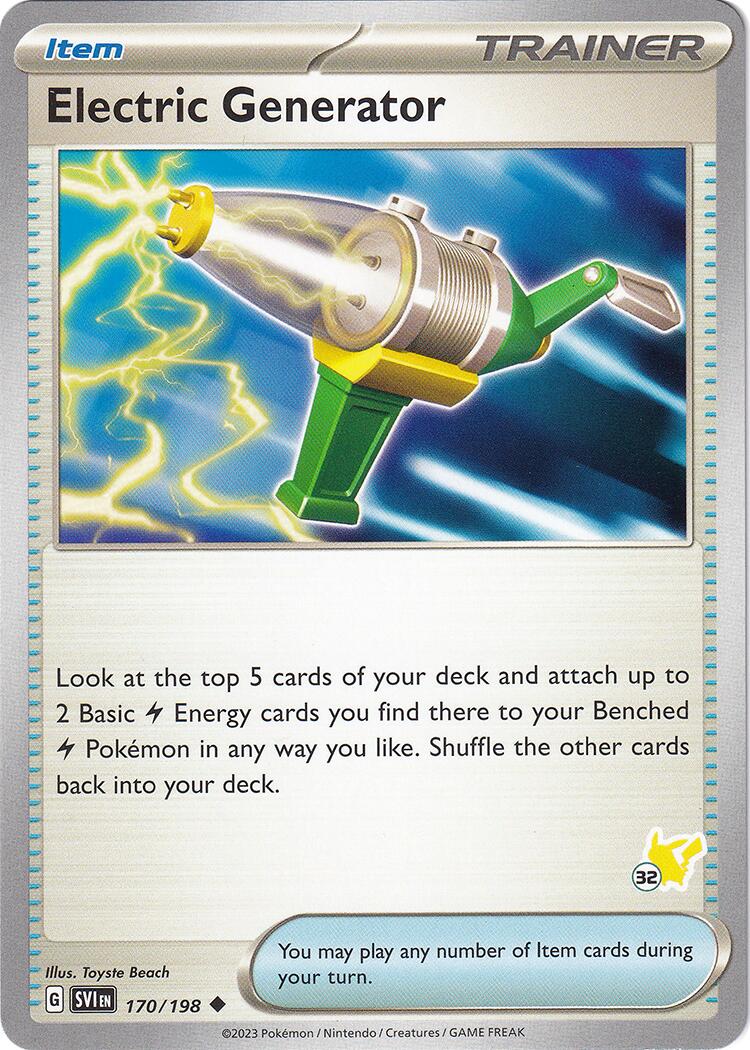 Electric Generator (170 198) (pikachu Stamp #32) [battle Academy 2024]