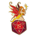 Fairy D20 Pin - Red