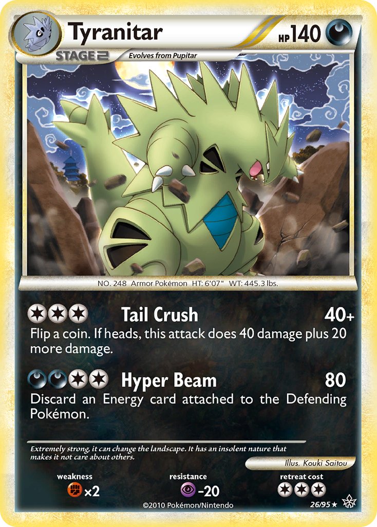 pokemon cards tyranitar collection : r/PokemonTCG Placeholder Image Provided Tyranitar (26/95) (Theme Deck Exclusive)