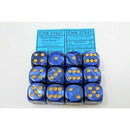 CHX 27627 Scarab Royal Blue/gold 16mm d6 Dice Block