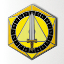 D20 Sword Spinner Pin - Yellow