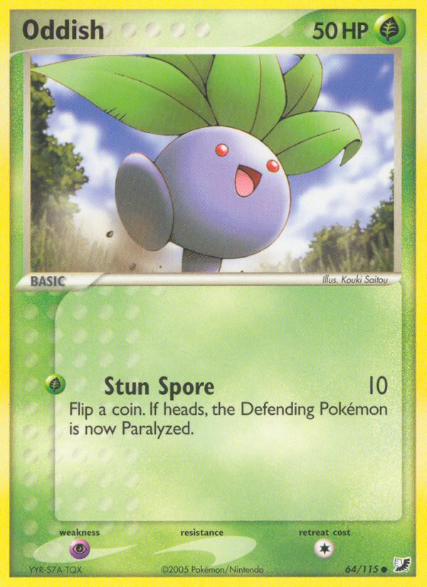 pokemon oddish card Oddish (64/115) [EX: Unseen Forces]