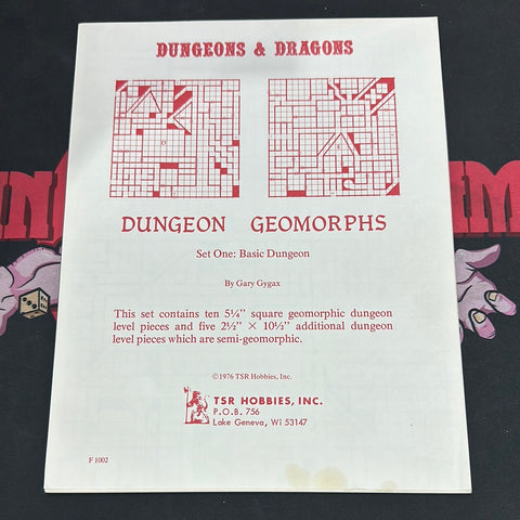 Dungeons & Dragons 1E: Dungeon Geomorphs Set One: Basic Dungeon (First Printing)
