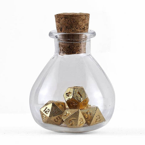 Unseelie Mini Metal Rpg Dice Set - Gold