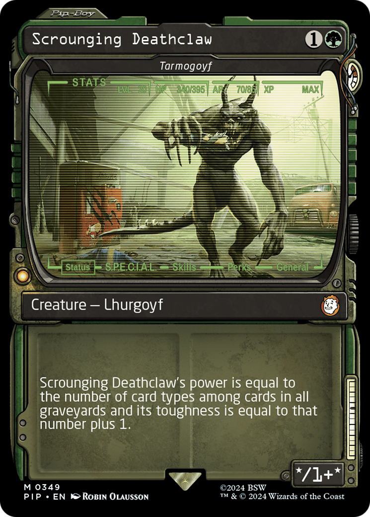fallout mtg cards Scrounging Deathclaw