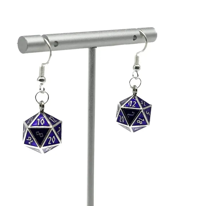 Doppelgänger - Ioun Stone D20 Dice Earrings